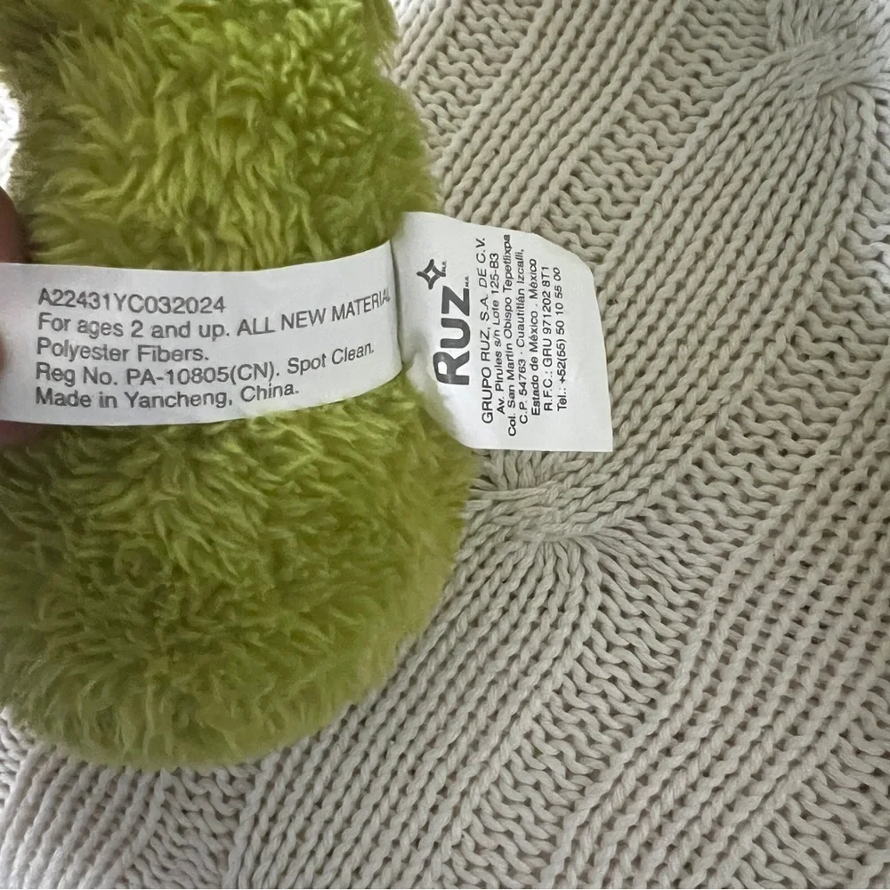 The Grinch Holiday Floppy Plush Pillow with Red Santa Hat How the Grinch Stole